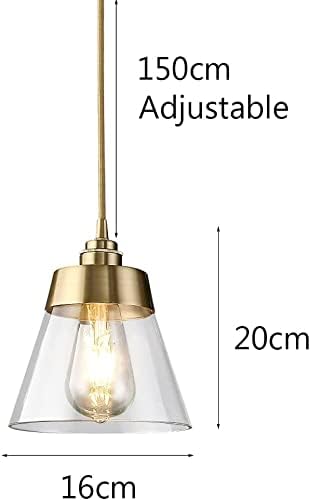 Contemporary Copper Glass Hanging Lamps