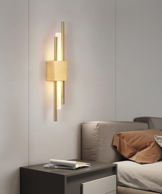 Luxury Art LED Gold Pipe Acrylic Wall Light