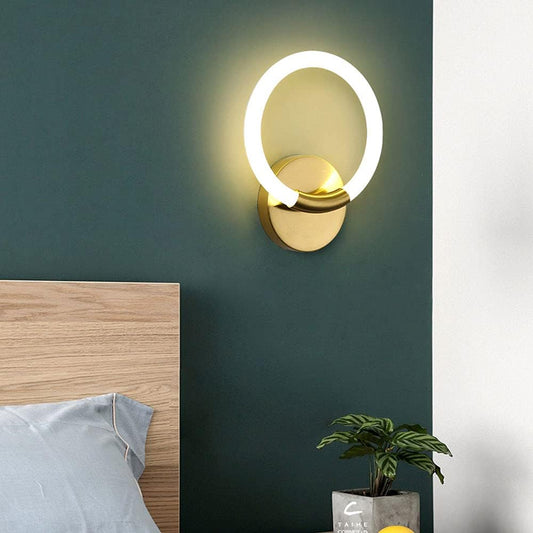 Round Gold Wall Lamp