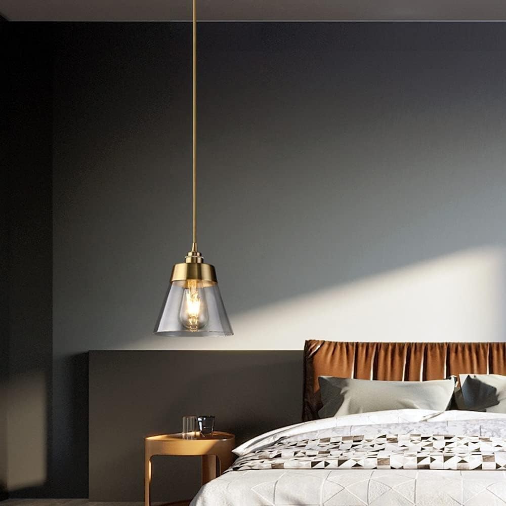 Contemporary Copper Glass Hanging Lamps