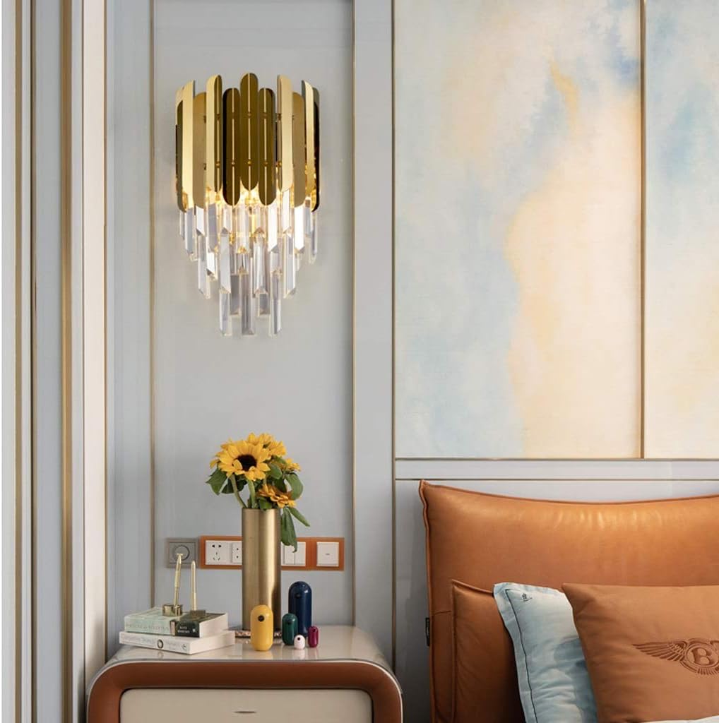 Golden Crystal Wall Fixtures
