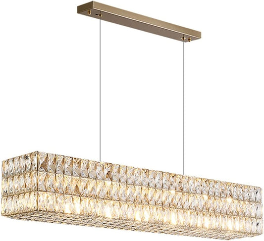 Glossy Crystal Rectangular Lamp Chandelier