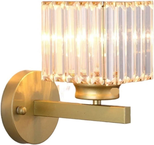Elegant Crystal & Brass Wall Lamp