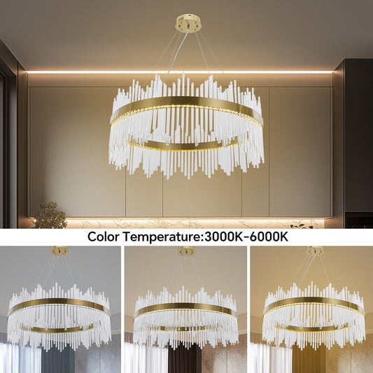 Glam Gold Crystal Chandelier