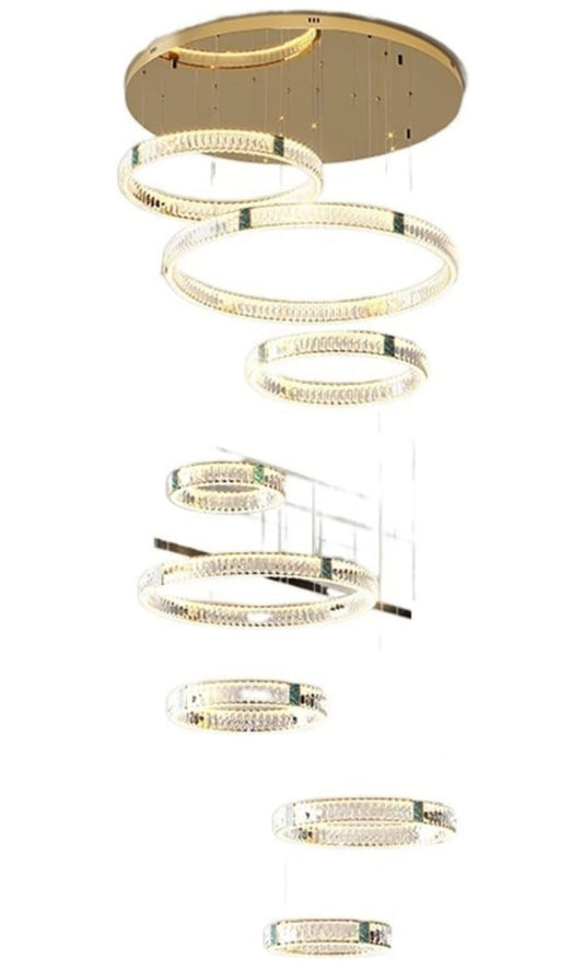 Crystal Chandelier Lighting- 6 Rings
