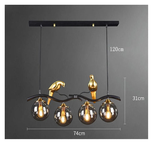 Golden Bird Hanging Light