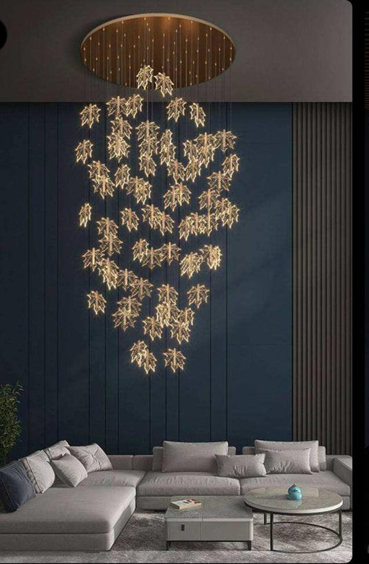 Gold Leaf Chandelier