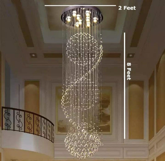 Contemporary Crystal Glass Chandelier