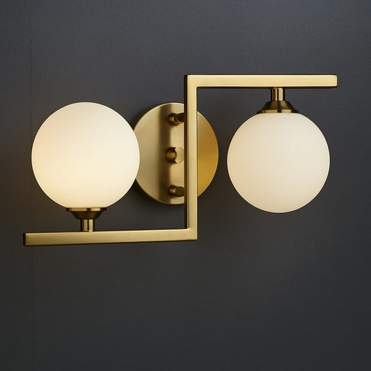 Mid-Century Modern Dual Globe Wall Sconce