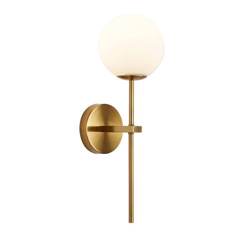 Gold Frost Glass American Glass Ball Wall Light