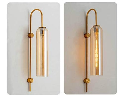 Gold Long Glass Wall Light