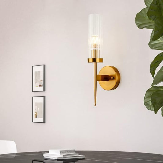Antique Brush Gold Long Wall Light