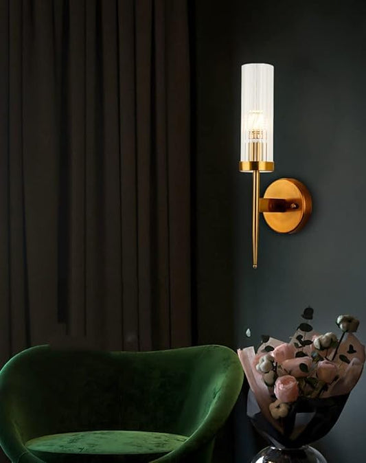 Antique Brush Gold Long Wall Light