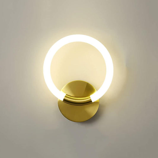 Round Gold Wall Lamp