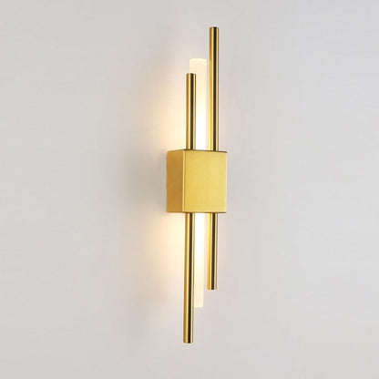 Luxury Art LED Gold Pipe Acrylic Wall Light
