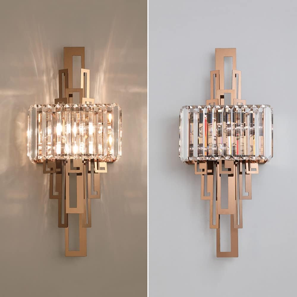 Crystal Rose Gold Wall Lamp