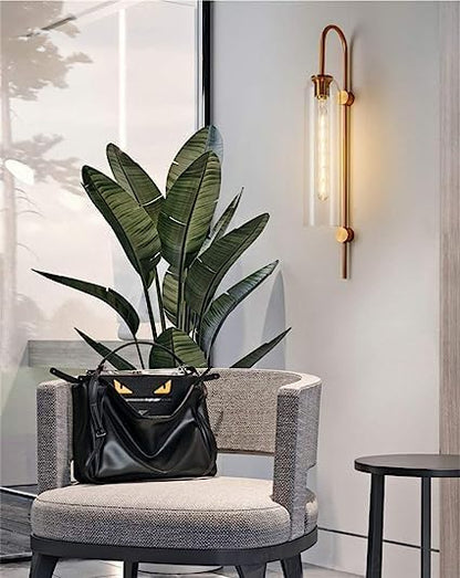 Gold Long Glass Wall Light