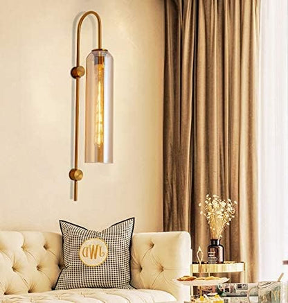 Gold Long Glass Wall Light
