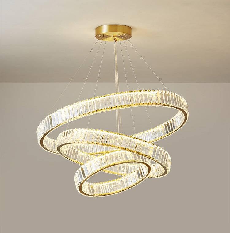 3 Ring Light Crystal Chandelier