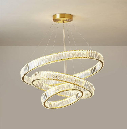 3 Ring Light Crystal Chandelier