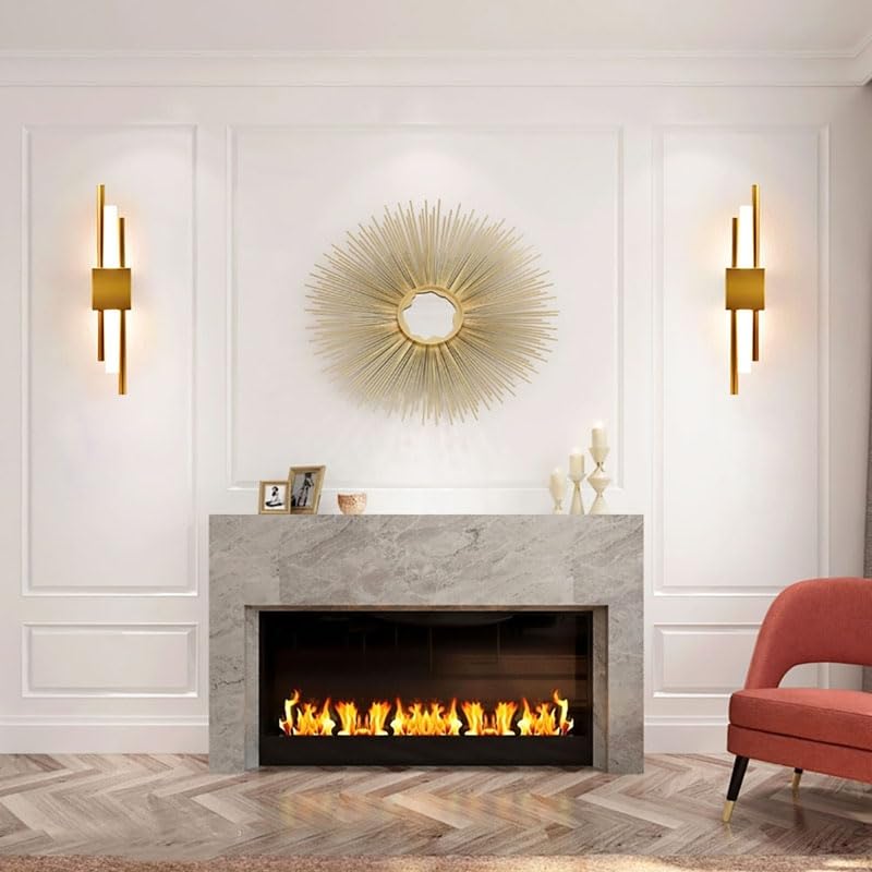 Luxury Art LED Gold Pipe Acrylic Wall Light