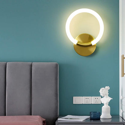Round Gold Wall Lamp