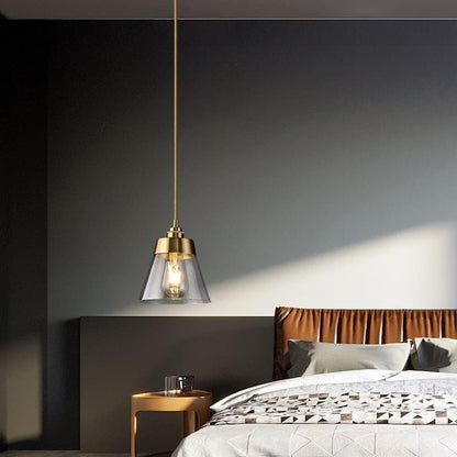 Contemporary Copper Glass Hanging Lamps