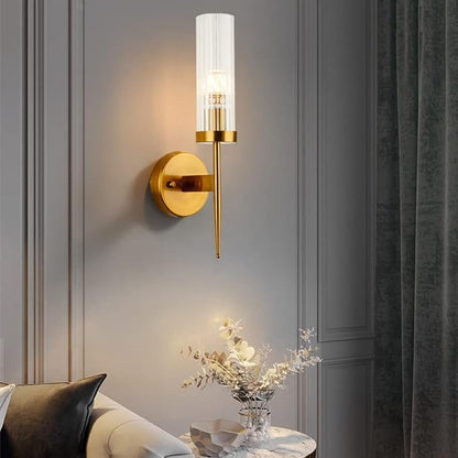 Antique Brush Gold Long Wall Light