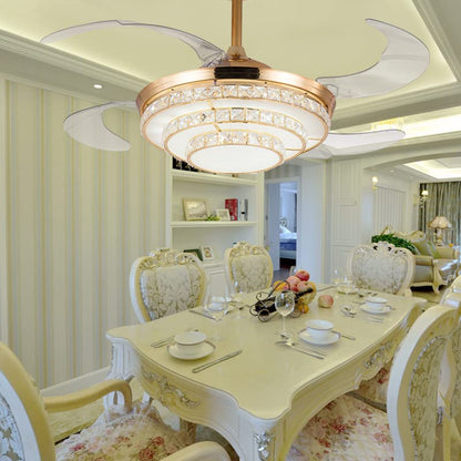 Ceiling Crystal Fan with Remote