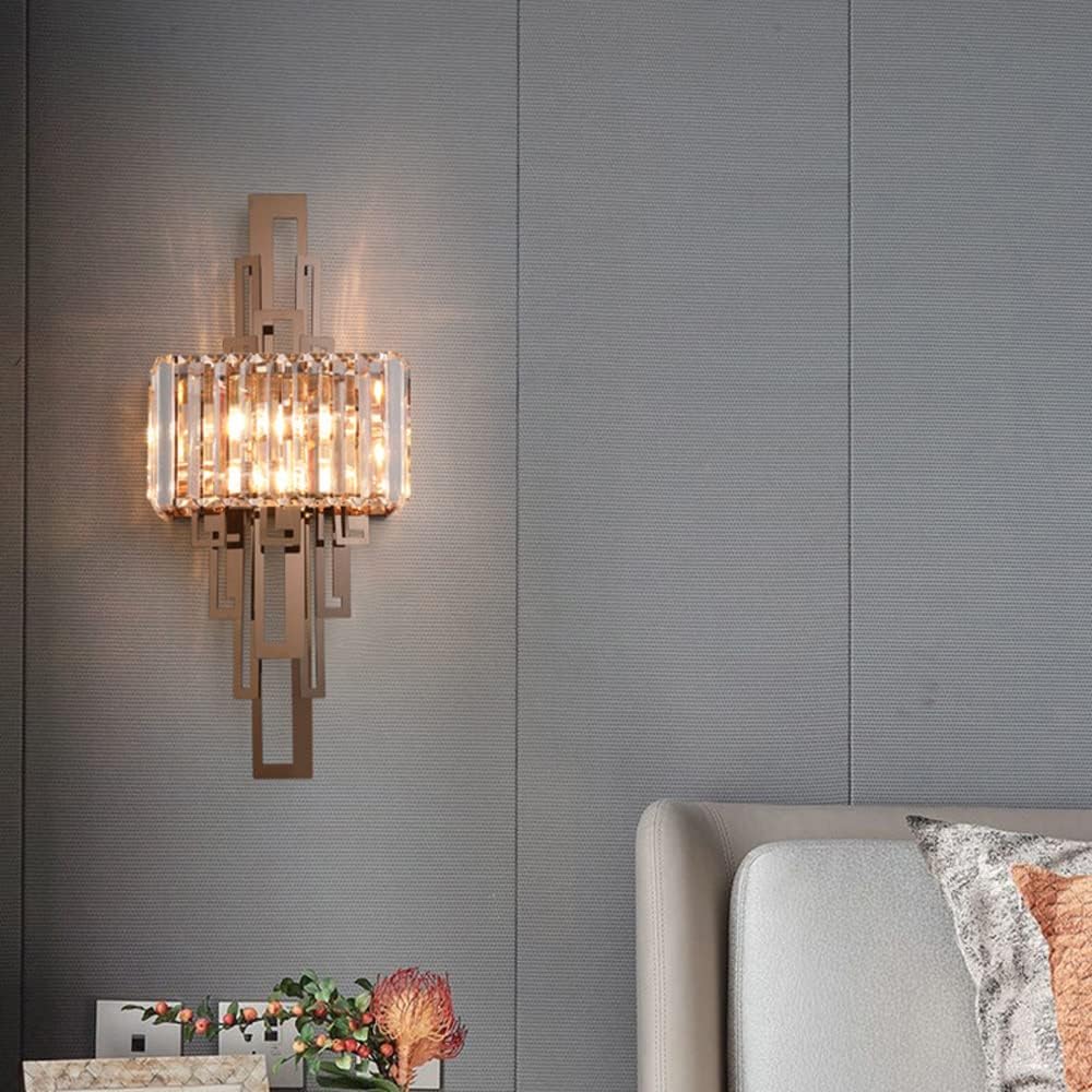 Crystal Rose Gold Wall Lamp