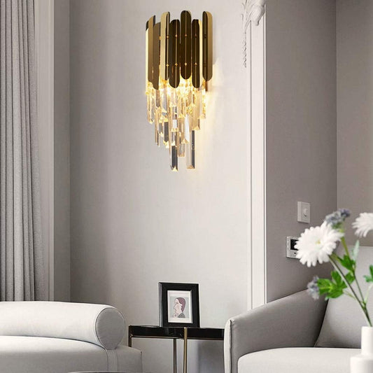 Golden Crystal Wall Fixtures