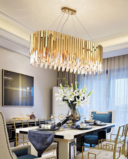 Gold Metal Hanging Chandelier