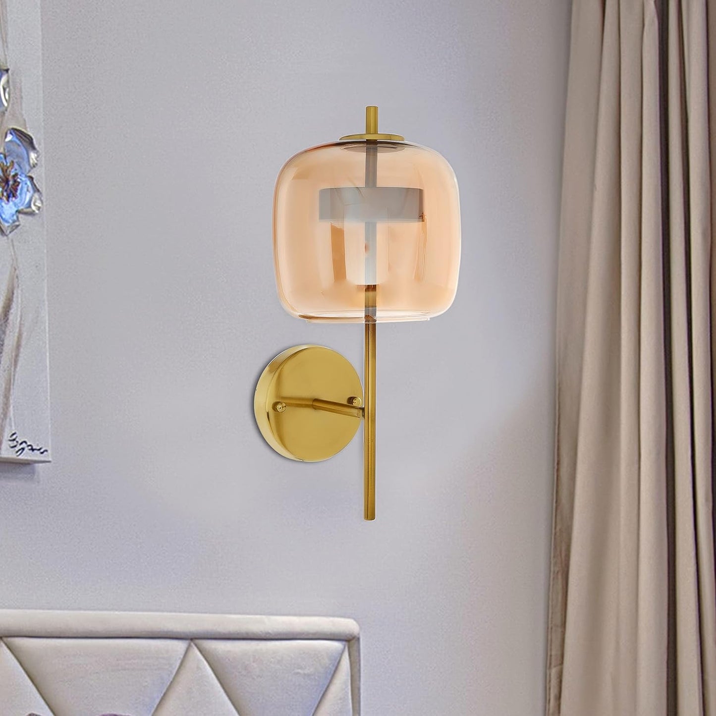 Glass Bedside Wall Lamp