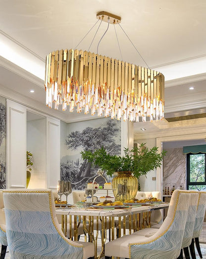 Gold Metal Hanging Chandelier