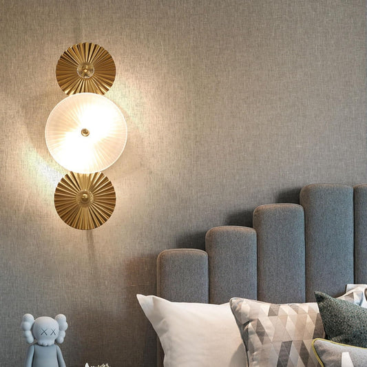 Lotus Leaf Gold Metal Wall Light