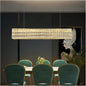 Glossy Crystal Rectangular Lamp Chandelier