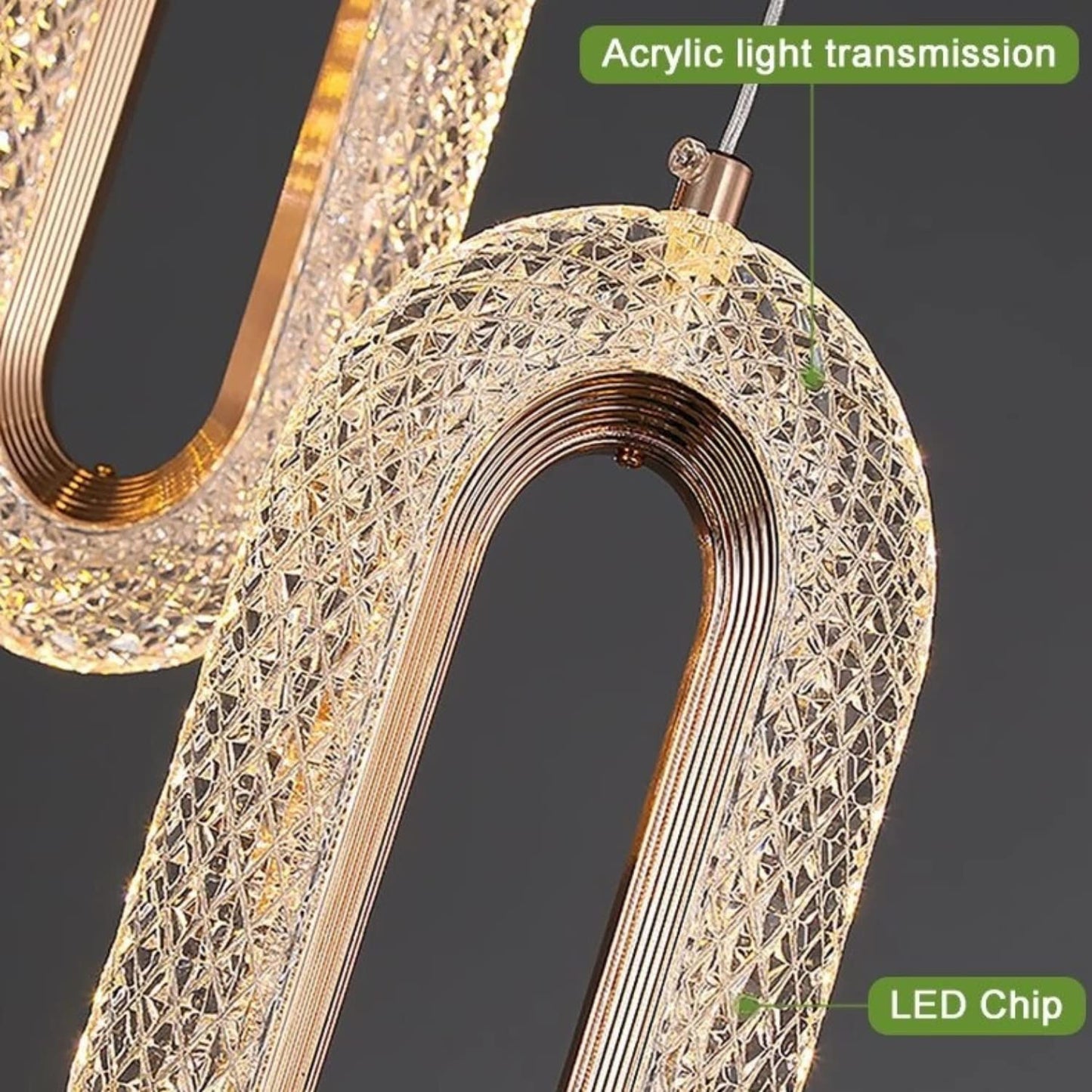 Crystal Wormhole Hanging Pendant Light