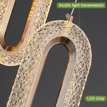 Crystal Wormhole Hanging Pendant Light