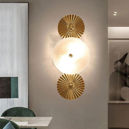 Lotus Leaf Gold Metal Wall Light