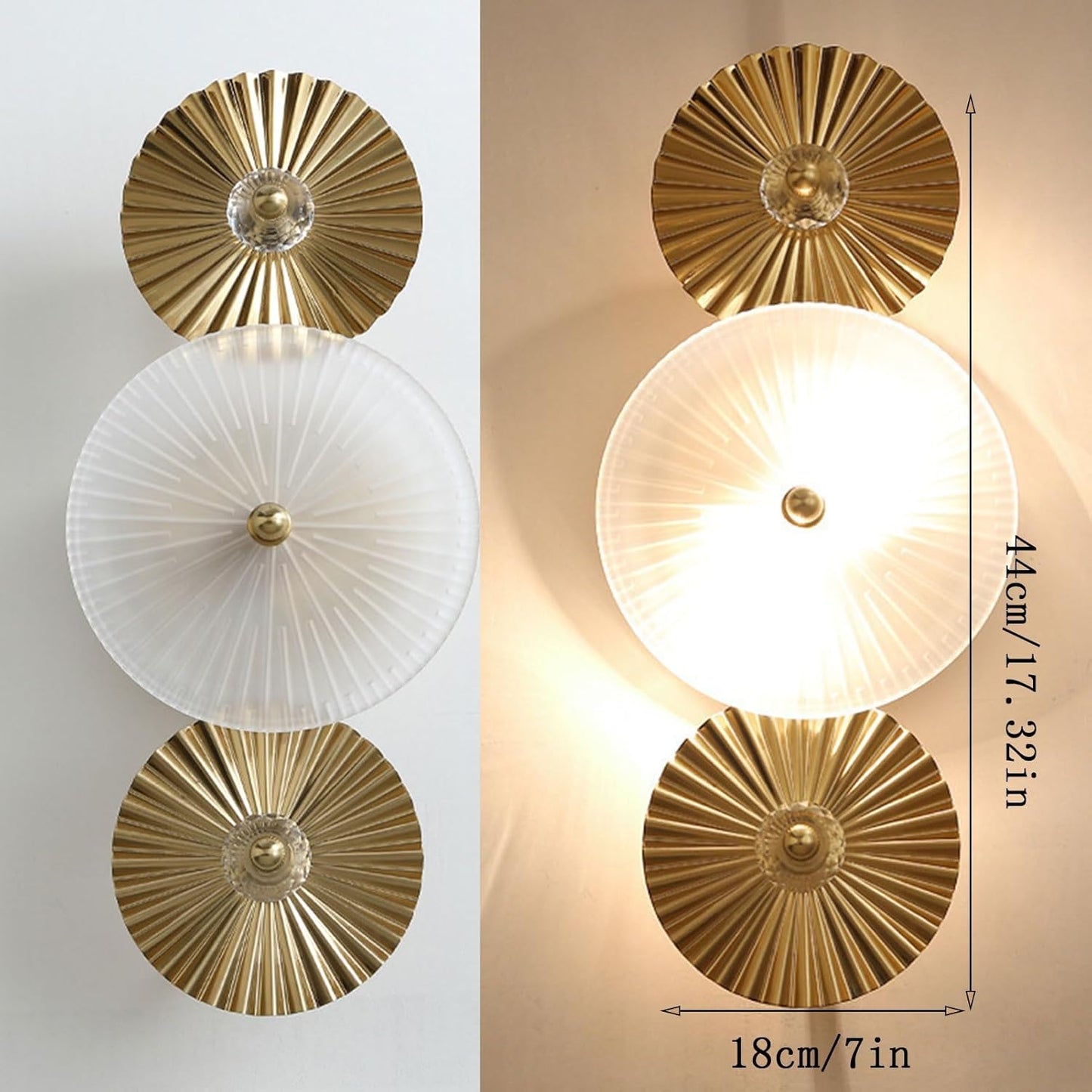 Lotus Leaf Gold Metal Wall Light