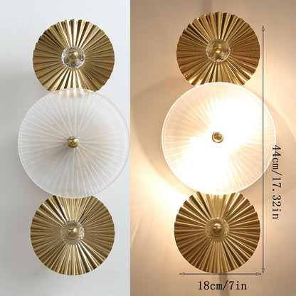 Lotus Leaf Gold Metal Wall Light