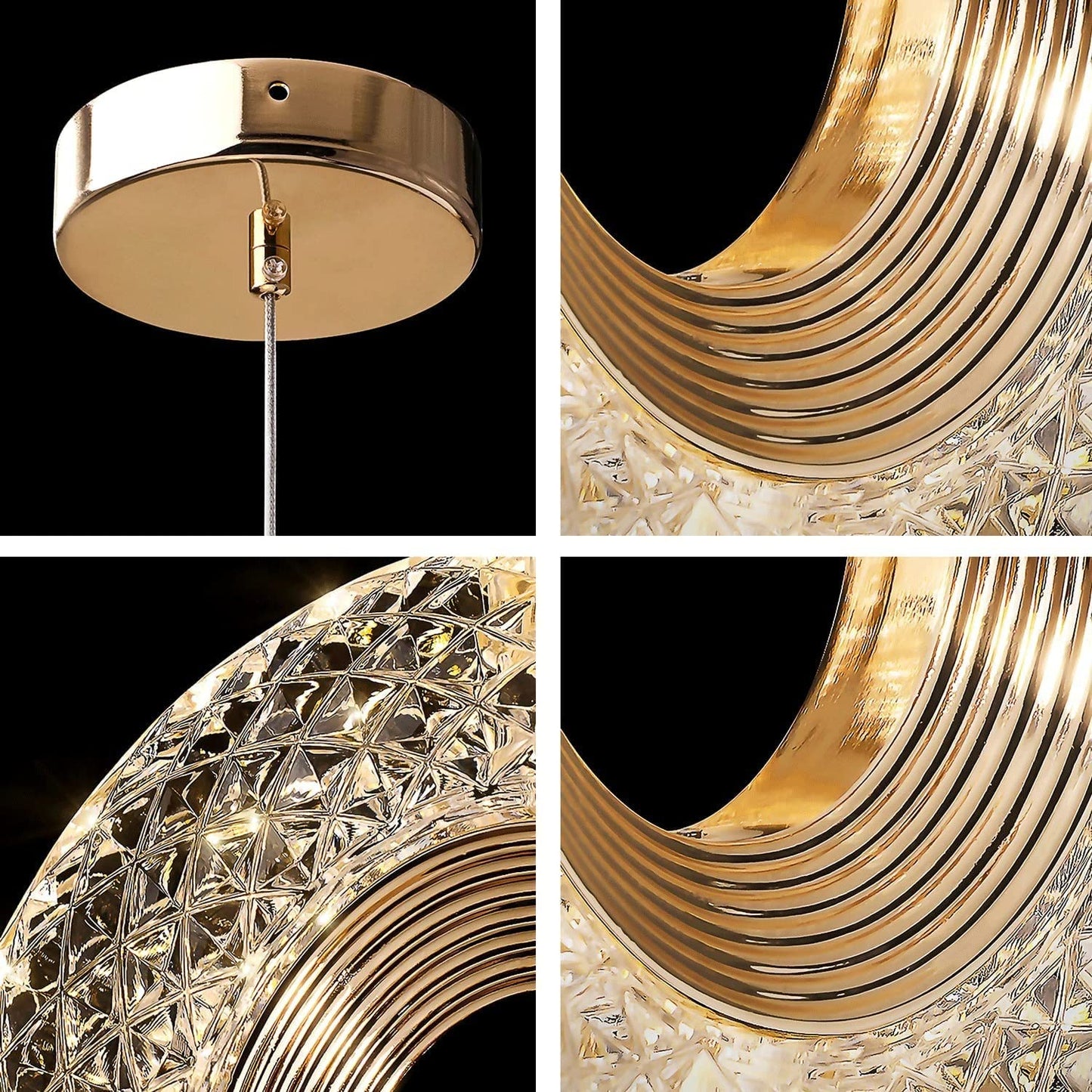 Crystal Wormhole Hanging Pendant Light