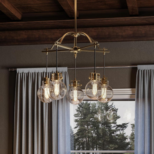 5-Light Weathered Chandelier