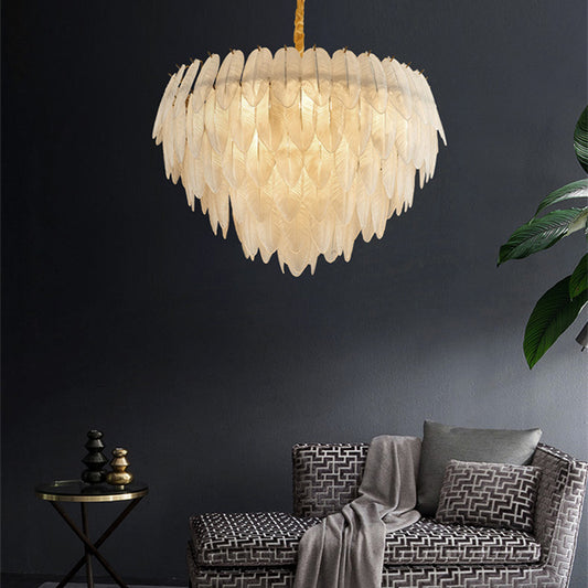 Feather Look Modern Chandelier