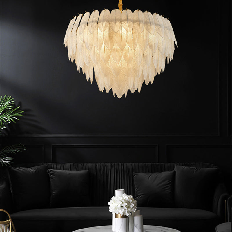 Feather Look Modern Chandelier