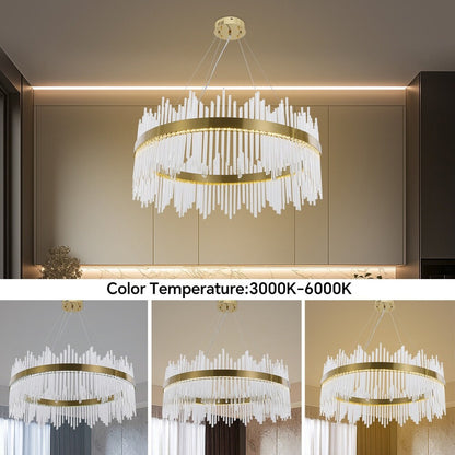 Glam Gold Crystal Chandelier