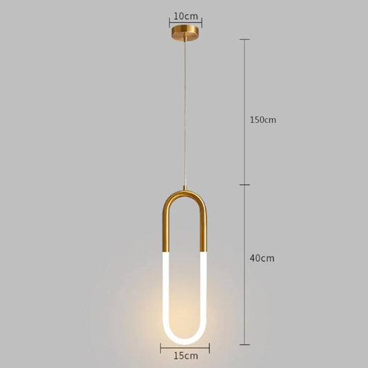 Round-rectangular Hanging Light