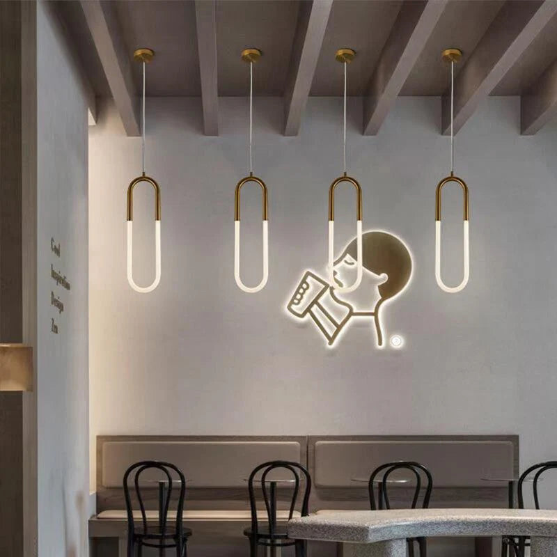 Round-rectangular Hanging Light