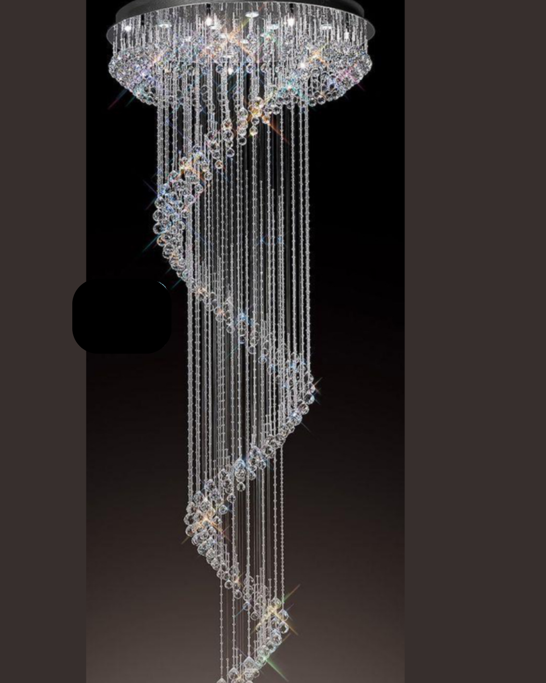 Crystal Spiral Chandelier