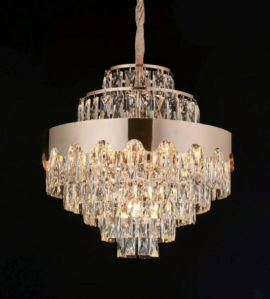 Elegant Tiered Crystal Chandelier